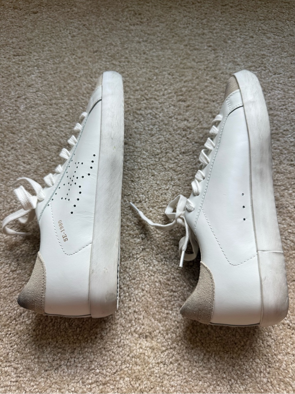 Sam Edelman SE 1980 Aubrie distressed sneakers, Golden Goose Dupe, size 7 NWT